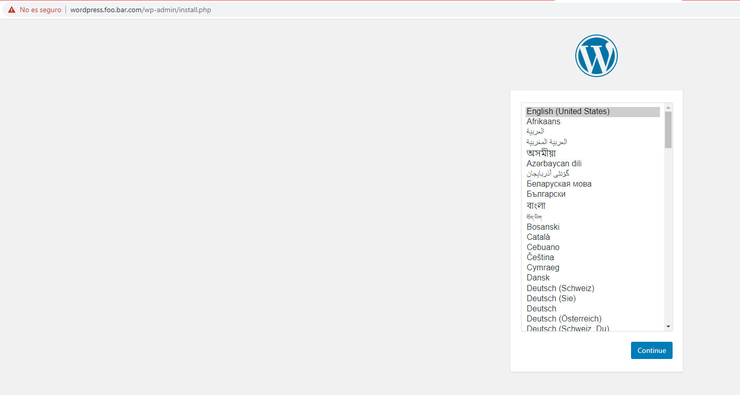 Setting up Wordpress!